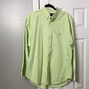 Polo by Ralph Lauren Men's Light Green Button Down Shirt